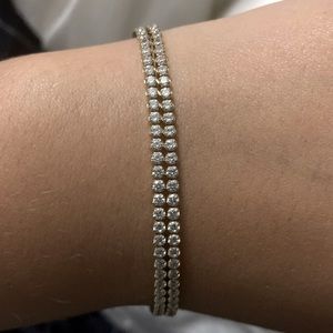 Swarovski double banded tennis bracelet